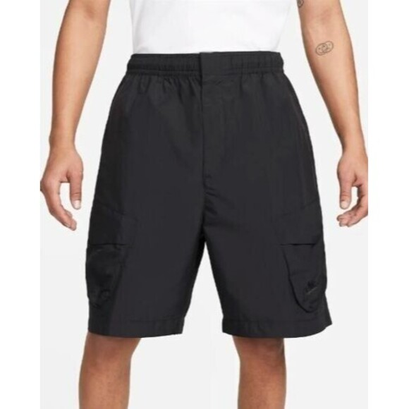 Nike Tech Shorts Mens Small Black Woven Sportswear Unlined Utility DM6484-010 - Picture 1 of 16